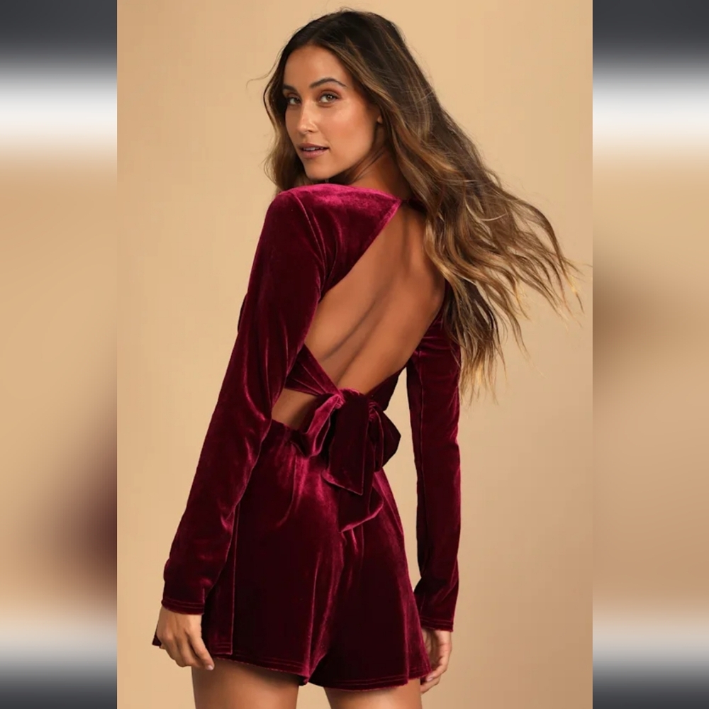 Lulu's Rich Burgundy Velvet Dress - Picture 5 of 5